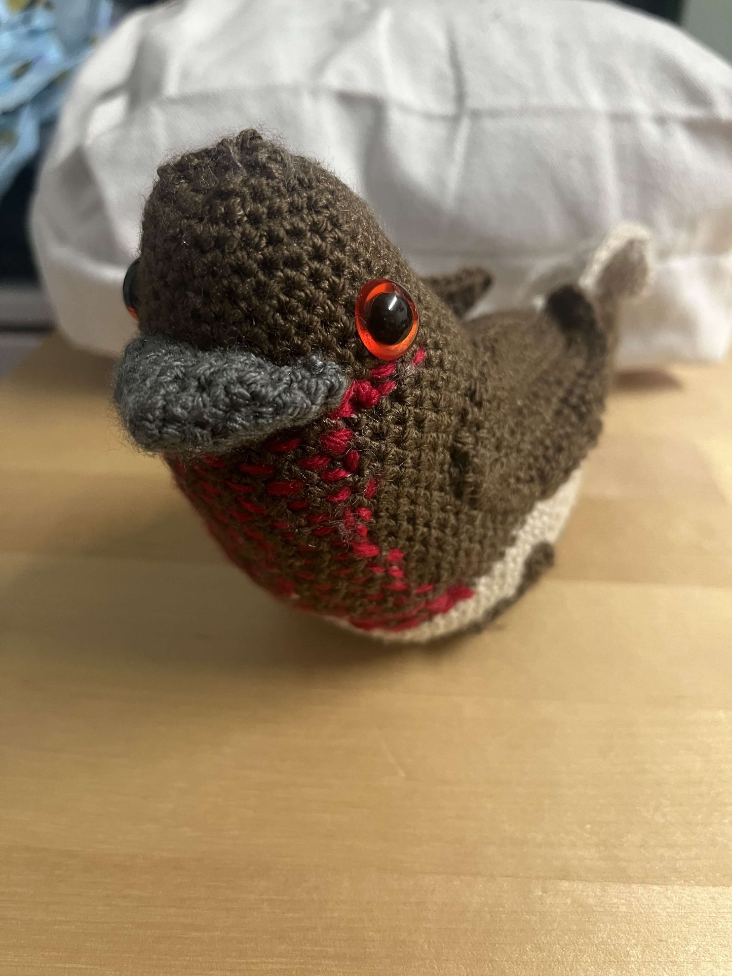Crochet Hand-Sized Robin