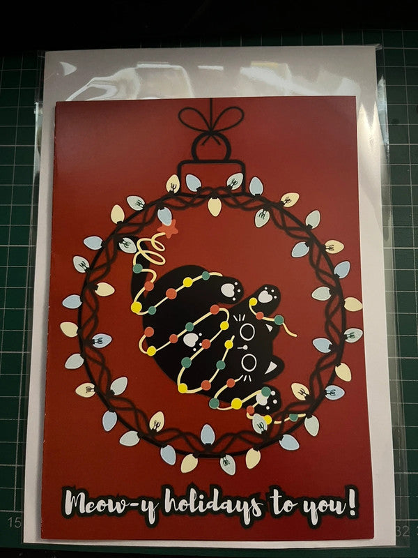 Entangled Cat - Greeting Card