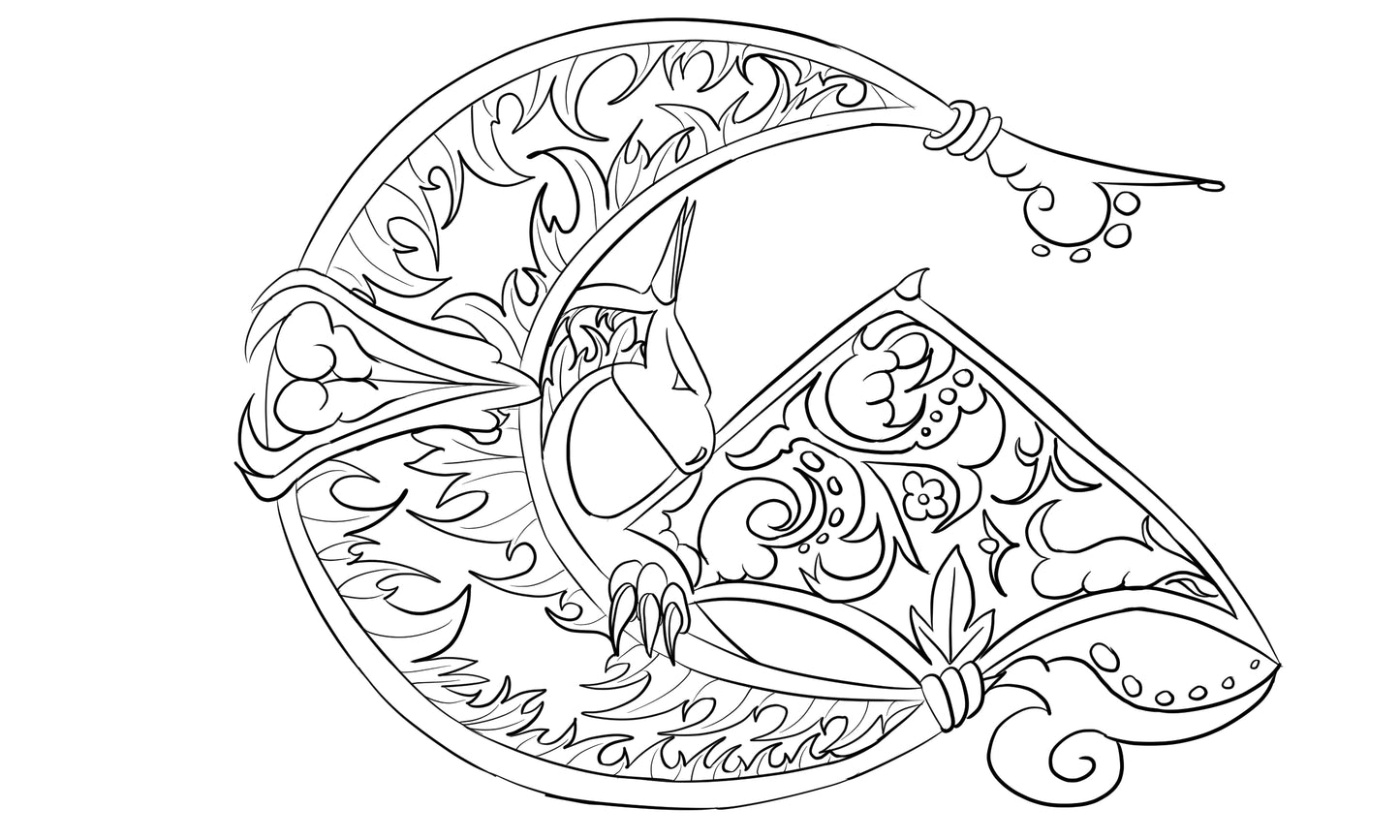 Dragon Letters Colouring Book