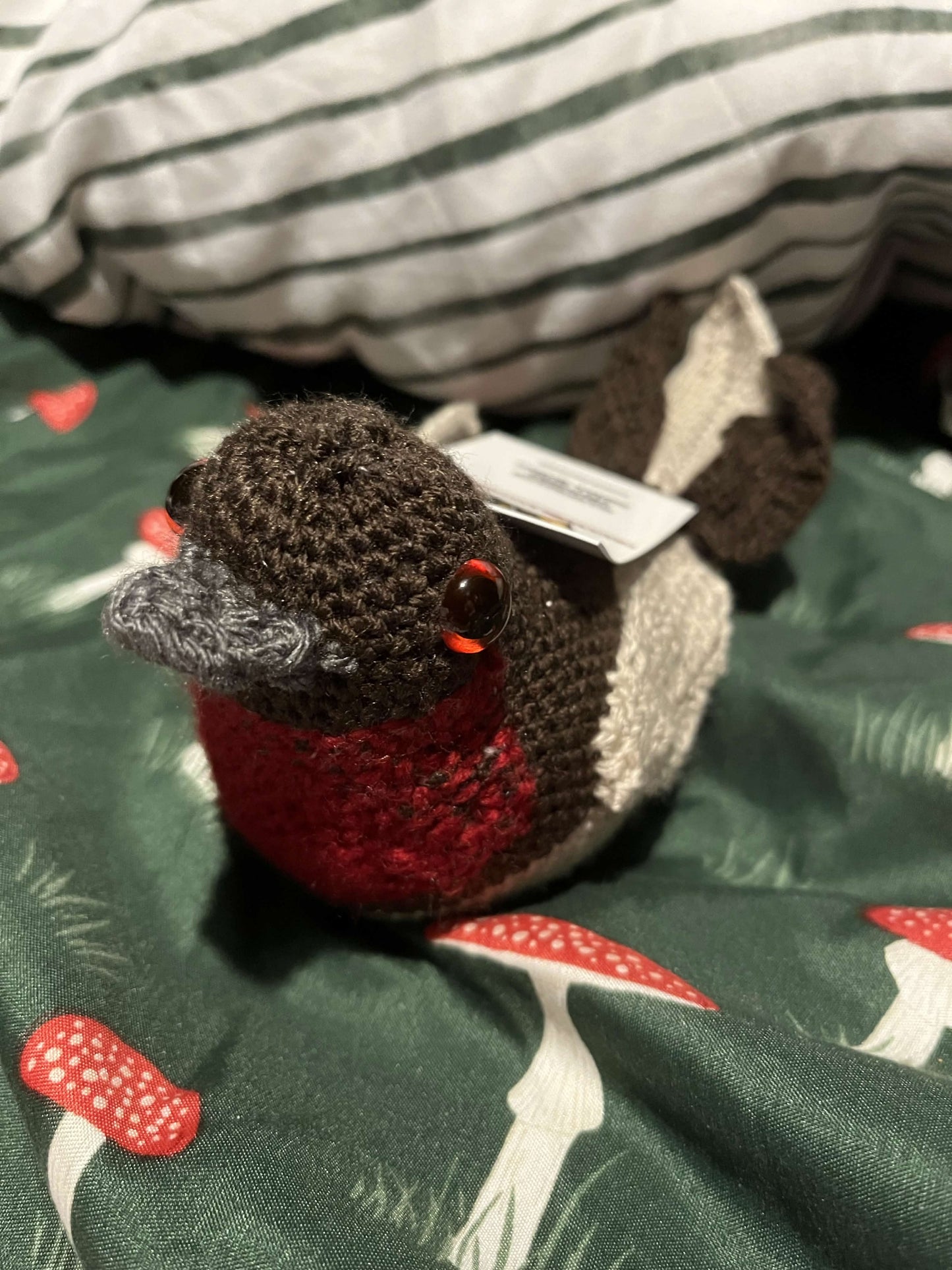 Crochet Hand-Sized Robin