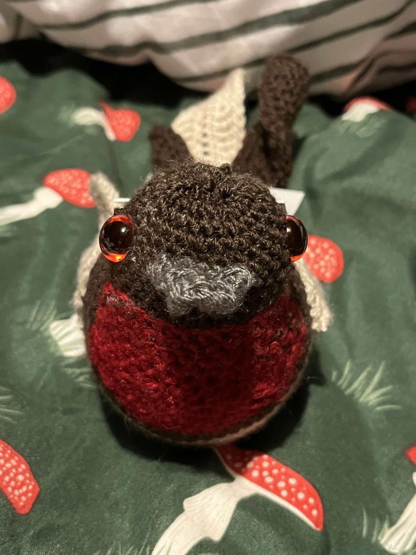 Crochet Hand-Sized Robin