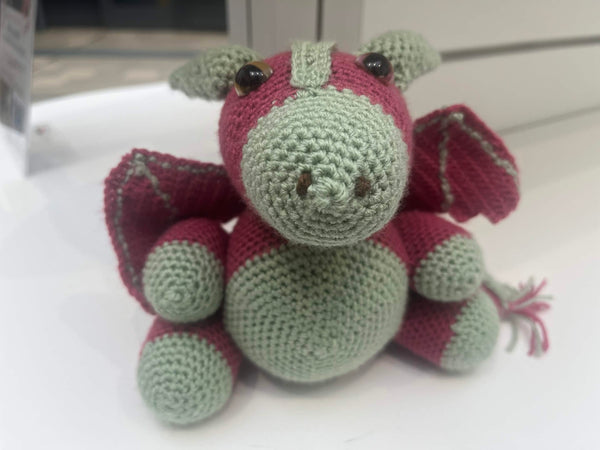 Raspberry Swirl - Crochet Dragon