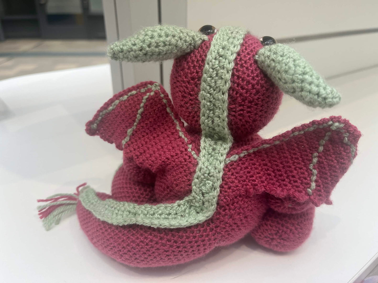 Raspberry Swirl - Crochet Dragon