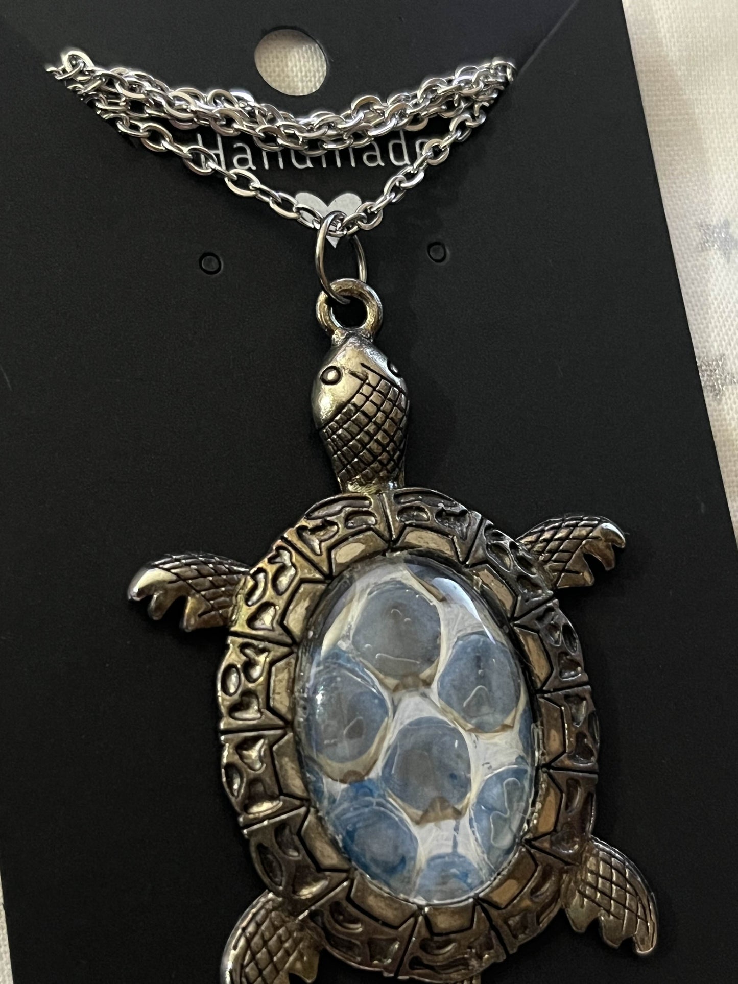 Snake Shed Turtle Necklace