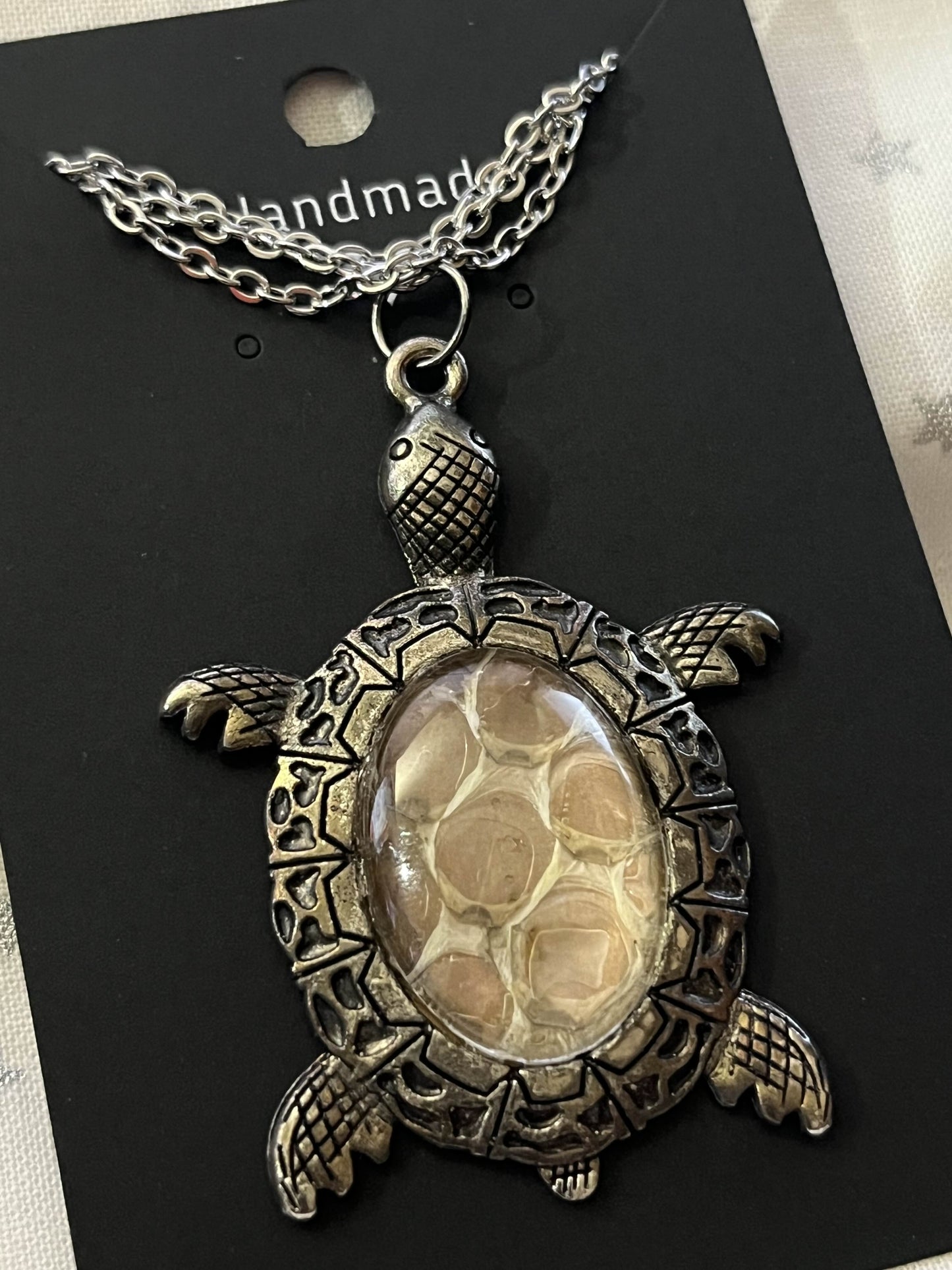 Snake Shed Turtle Necklace