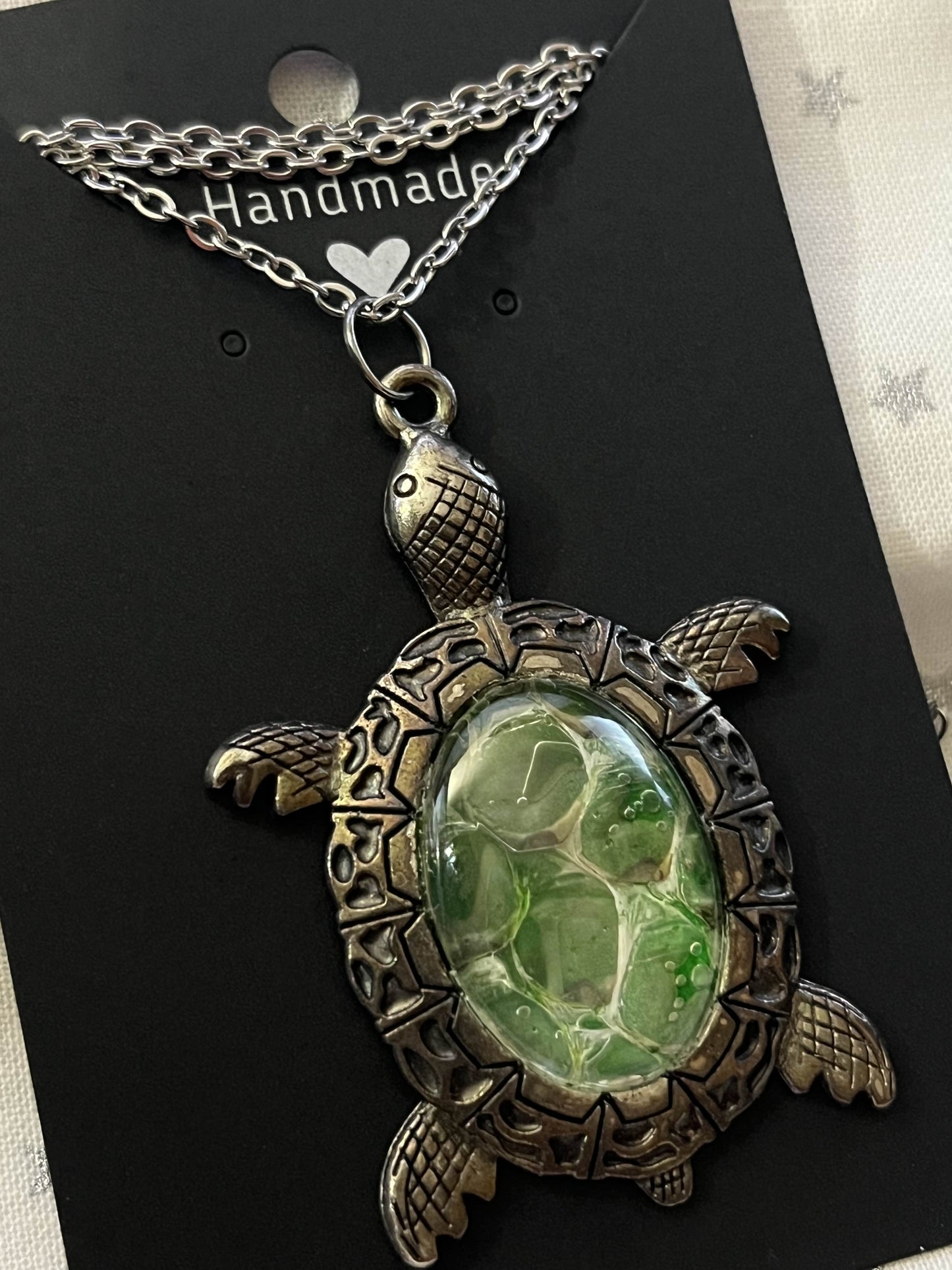 Snake Shed Turtle Necklace