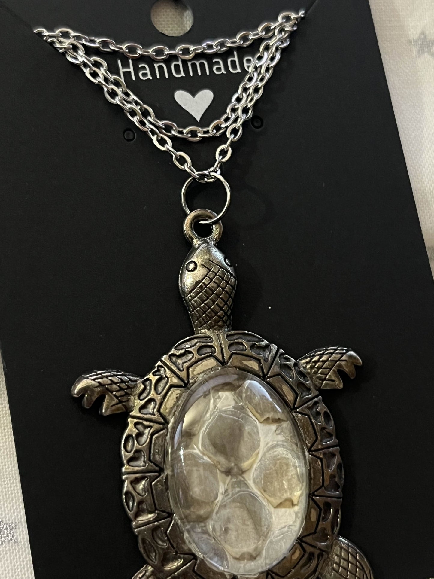 Snake Shed Turtle Necklace