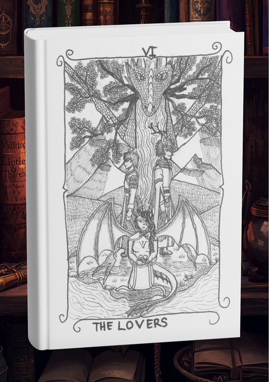 Tarot Card - The Lovers - Notebook